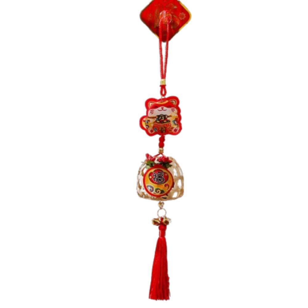 Creative Spring Festival Decoration Pendant Reusable New Year Ornaments Red Lantern String Home
