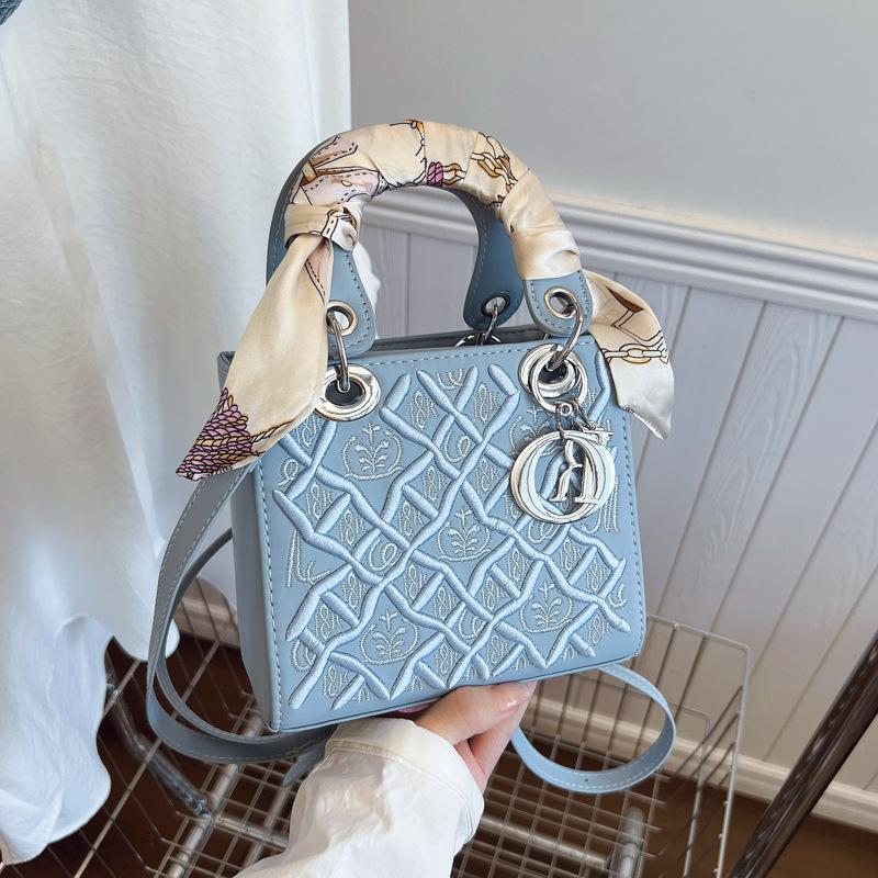 Новая модная сумка-шарф из вышитого шелка в стиле тяжелой промышленности, портативная, на плечо, кроссбоди, трендовая женская сумка