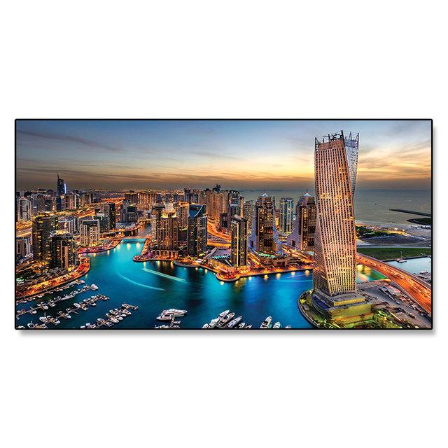 Big Size Modern City Night Scene Canvas Painting Wall Art Landscape Reflection Posters and Prints for Living Room Home Decor No Frame