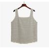 Plus Size Women's Square Neck Knit Sweater Women's Tops Spring and Summer Striped Bottoming Inner Camisole Tank Tops