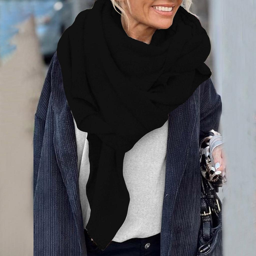 Women's Plaid Scarf Warm Thickening Trend Scarf Shawl Cape