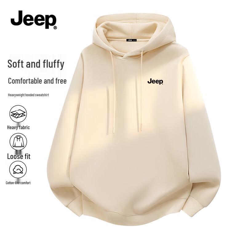 Jeep Мужское худи пуловер из плотного материала