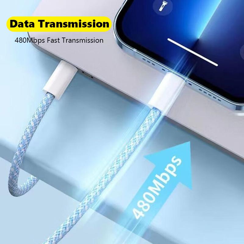 Iphone For Vaorlo 15pro 15 Cc Braid Cable Pd 60w Usbc To Typec Super Charge Data Line Fast Charging For Huawei Xiaomi