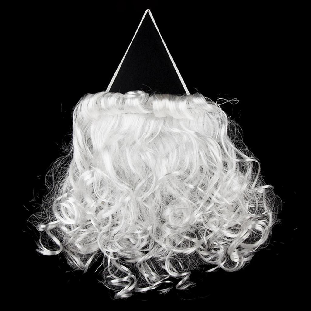 Борода Санта-Клауса Кудрявая Пушистая Костюм Взрослые/Дети Рождественское Выступление Санта Поддельные Белые Усы Руль для Косплей Вечеринки