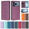 Милый кот Кожаный чехол-книжка для iPhone 17 16 15 14 13 12 Pro Max 17 Air 16 15 14 Plus Слот для карт Чехол для телефона Fundas