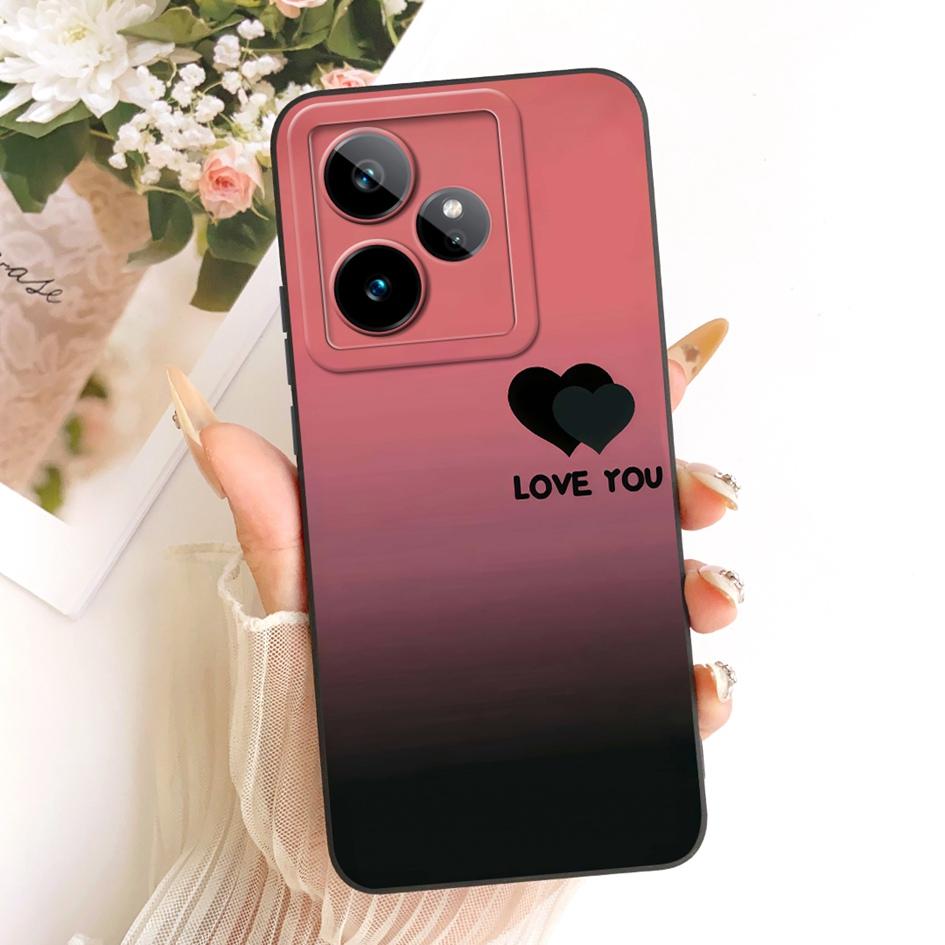Чехол для Realme GT 7 RMX5061 Креативный мультяшный кот Конфетный окрашенный чехол Мягкий силиконовый бампер Для Realme GT7 Pro 7T RealmeGT7 Funda
