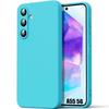 Case - Booling - for Samsung Galaxy A55 5G - Liquid Silicone - Blue - Matte Effect