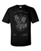 Motorcycle Internal Combustion Engine Patent TShirt Motorbike Blueprint Shirt