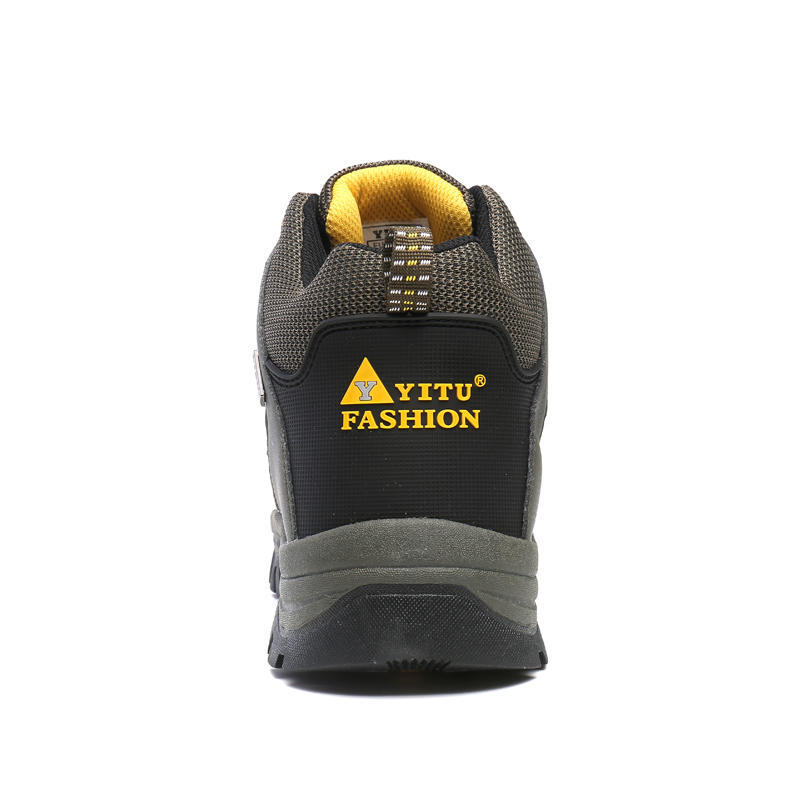 Мужские ботинки, водонепроницаемые кожаные кроссовки, уличные мужские походные ботинки, рабочая обувь, размер 39-47