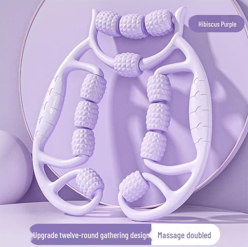 12-колесный пенороликовый массажер для ног - инструмент для расслабления мышц и похудения для йоги