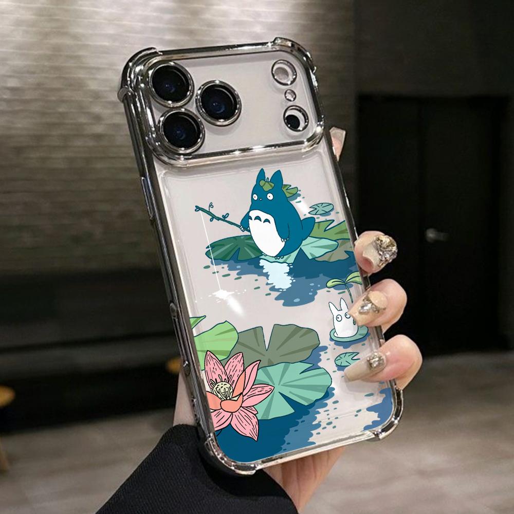 Милый Мультяшный Чехол для Телефона с Тоторо для Samsung Galaxy S26 S25 S24 S23 S22 S21 S20 FE Ultra Plus 5G Прозрачный Противоударный Чехол