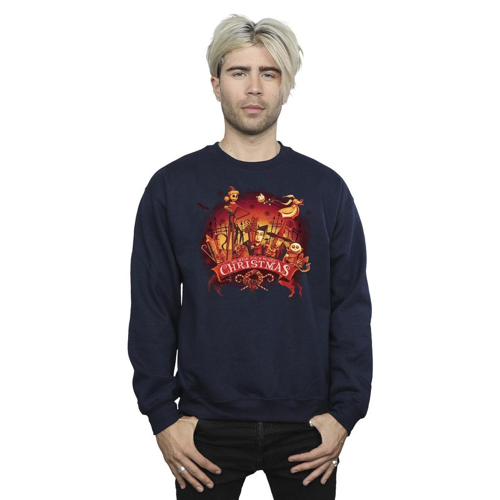 Disney Mens The Nightmare Before Christmas Scary Christmas Sweatshirt
