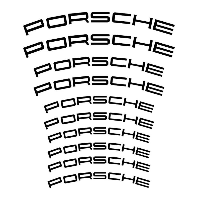 Наклейка на суппорт Porsche - Наклейка на суппорт Porsche Буквы Персонализированная наклейка Ступица Суппорт Тормозной диск Модификация Логотип