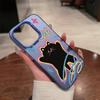 Милый чехол с изображением кота для iPhone 16 Samsung A55 A35 A34 S24 FE Xiaomi Redmi Note 13 Pro 14C Huawei Honor 200 противоударный бампер для телефона с защитой от царапин