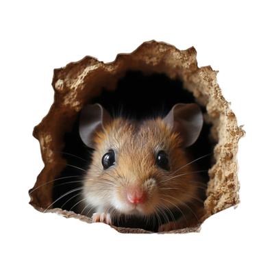 3D Наклейка в виде угловой линии мышиной норы ПВХ самоклеящаяся настенная наклейка