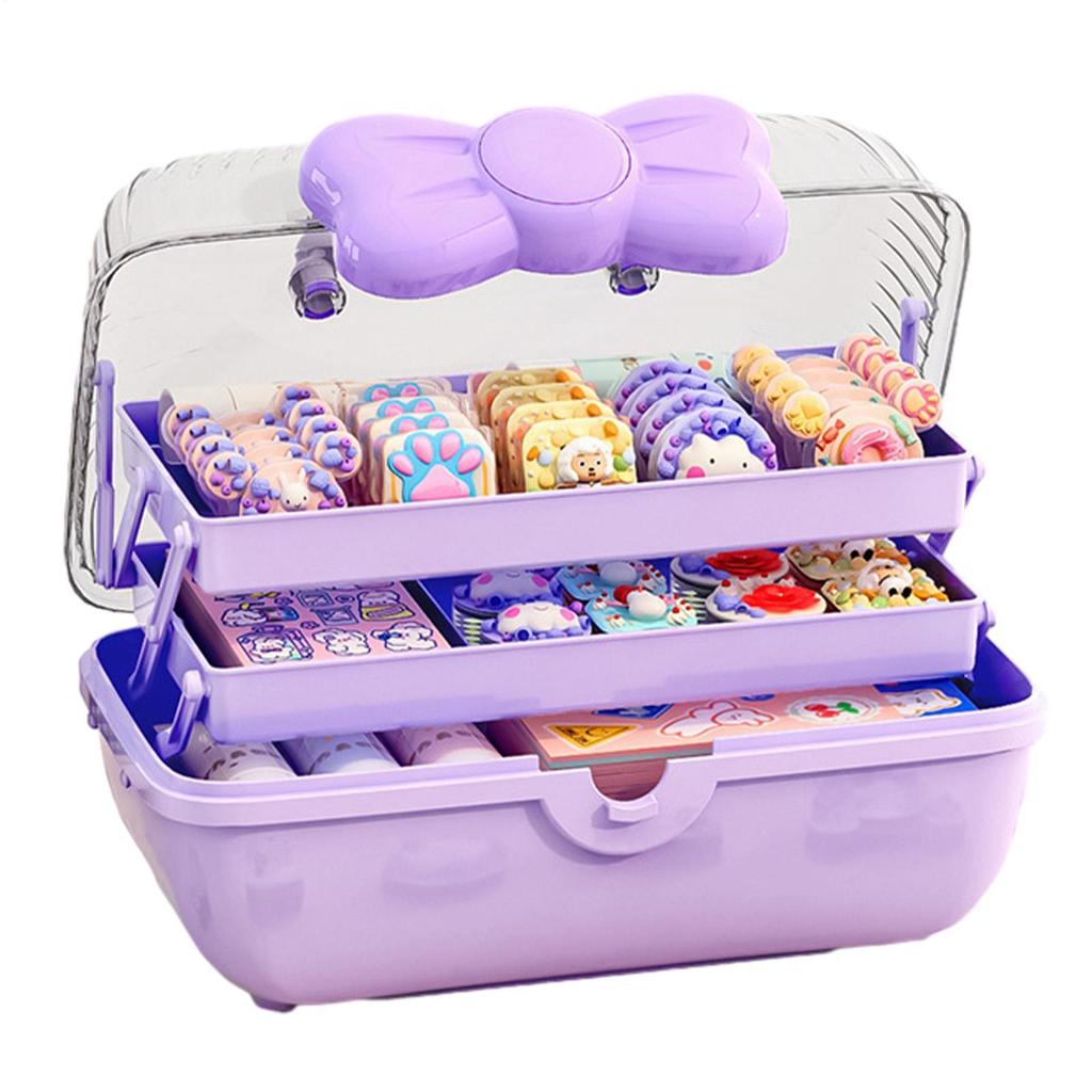 Children's Storage Box  Multi-layer Hairpin Storage Box Cute Girls Jewellery Box Children's Hair Accessories Storage Box