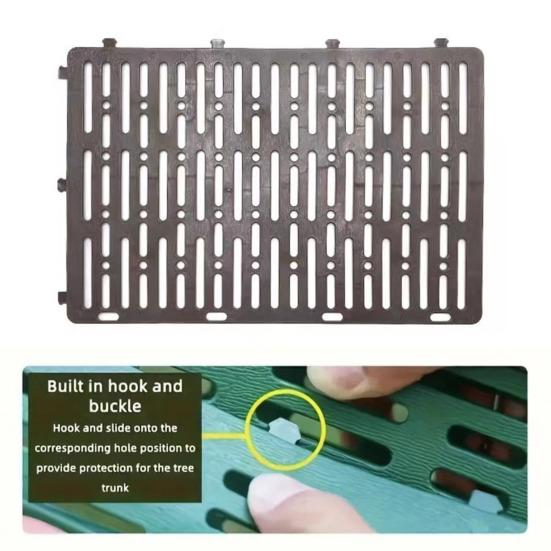 5 шт. защитный чехол для дерева, гибкий, блокирующийся, пластиковый, расширяемый, для защиты ствола дерева