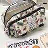 Canvas Pen Bag Retro Puppy Stationery Bag Portable Pencil Case  Back To School Gift