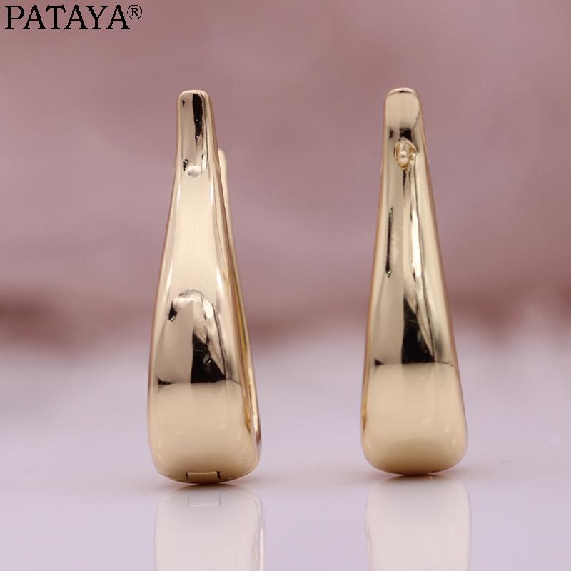 Стильные серьги PATAYA с золотым покрытием