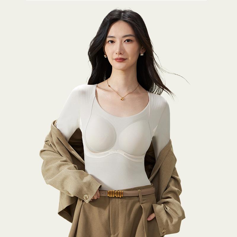 Лиоцелл Шелк Теплогенерирующий Универсальный Базовый Слой с Длинным Рукавом 8891