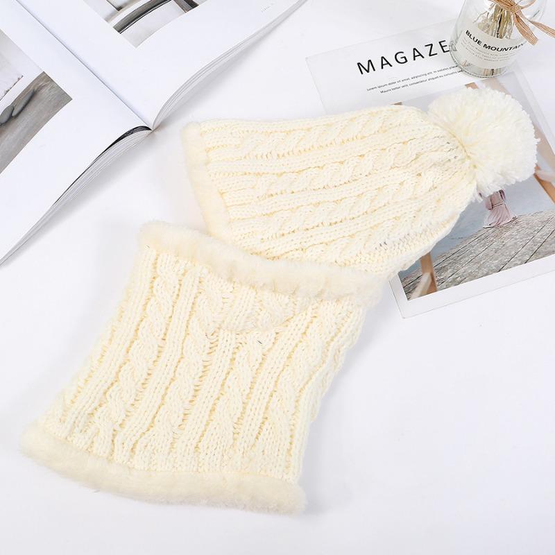 Осенне-зимняя многофункциональная шапка, шарф, цельная защита ушей, теплая вязаная шапка, женская, двухслойная, плюшевая, Fried Dough Twists, шерстяная шапка