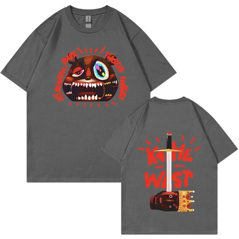 Rapper Kanye West T Shirt Music Album Graduation Graphic Tshirts Unisex Fashion Hip Hop Vintage Tee Shirt Oversized Streetwear Bla