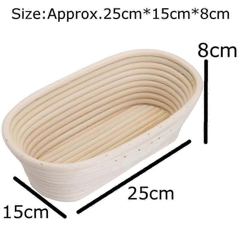 1 Set 10 Inch Bread Proofing Basket, Proofing Basket + Cloth Liner + Dough Scraper + Bread Lame & 2