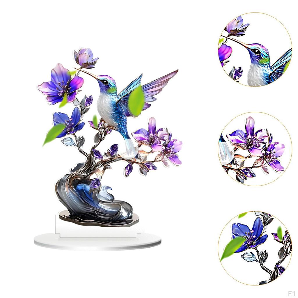 2D Flat Colorful Pattern Table Sign Acrylic Accessories Waterproof Multipurpose with Base Desk