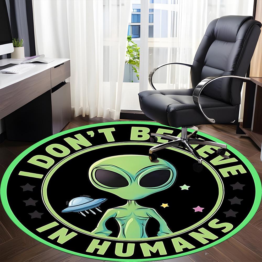 1PC Alien Pattern Chair Carpet for Office, Indoor Non-Slip Washable  Carpet, Soft Comfortable Mat For Office Room yy250930082