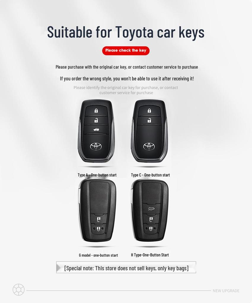 Чехол для ключа, совместимый с моделями Toyota: Хайлендер, Королла, Прадо, Азиатский Дракон, РАВ4, Левин, Камри