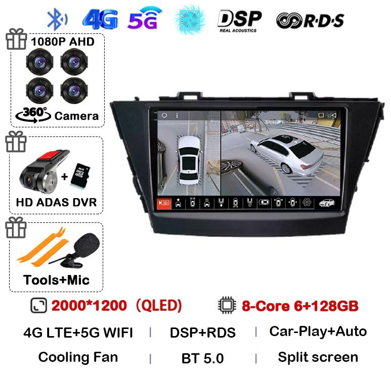 Android 14 Carplay для Toyota Prius Plus V Alpha 2012 2013 2014 2015 2016 2017 LHD/RHD автомобильный радиоприемник мультимедийный плеер стерео GPS BT