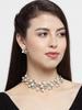 18k Gold & Silver Plated Pearl Jewellery Set | Latest Stylish Design Fancy Traditional Jewellery | Trendy Celebrity Inspired