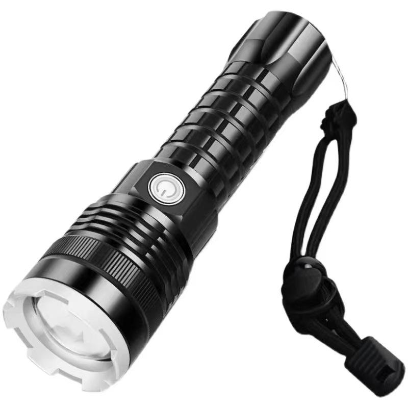 Rechargeable Led Super Bright Long-range Multi-function Outdoor Exploration P90 Strong Light Flashlight