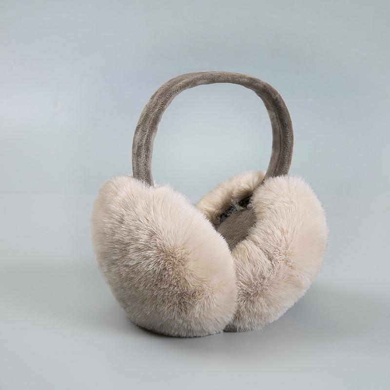 Foldable Plush Earmuffs Fur Headphones Earmuff Ladies Autumn And Winter Ear Cover Russia Winter Fur Earlap Girl Cute Ear Bag