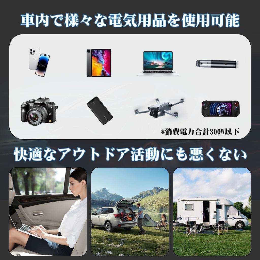 Инвертор LST, 300 Вт, Розетка прикуривателя, Розетка, Быстрая зарядка, Автомобильный инвертор, Преобразует постоянный ток