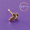 KODY PIERCING Булавка для носа с крестообразным шариком из 9-каратного золота, украшенная драгоценными камнями - качественный пирсинг