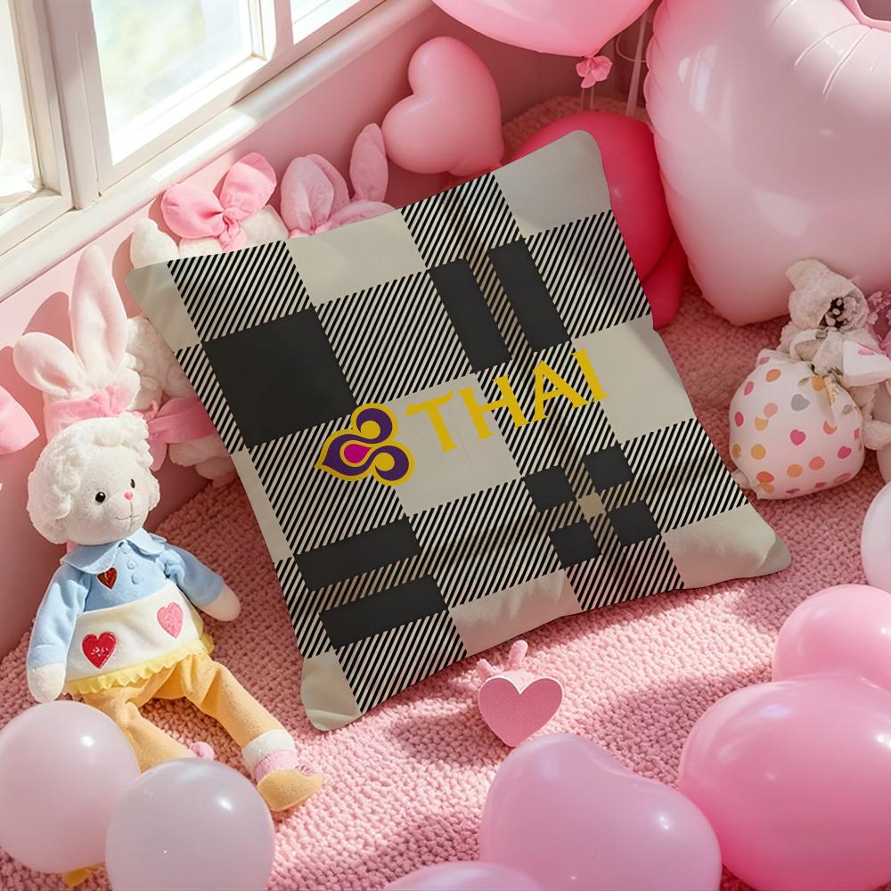 Thai Airways International Наволочка с принтом узора Подушка-чехол для гостиной Диванная подушка Чехол и Декор спальни