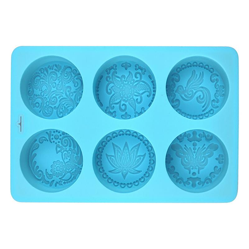 6 полостей силиконовая форма для шоколада Mooncake DIY Mold Различные формы цветов конфеты цветы мыло форма для выпечки инструмент