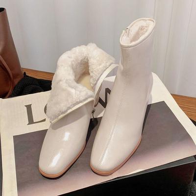 Женские утепленные зимние теплые меховые сноубутсы больших размеров, водонепроницаемые ботильоны, нескользящие спортивные хлопковые ботинки для пеших прогулок и альпинизма, ботинки Мартин