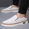 Легкие универсальные кроссовки, дизайнерские мокасины с вырезами, универсальные туфли для ходьбы, мокасины, повседневная мужская кожаная обувь