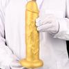 Мягкий золотой фаллоимитатор, анальная пробка, эротическая игрушка для женщин, медицинские силиконовые вагинальные мастурбаторы для геев, пенис, большая присоска, член
