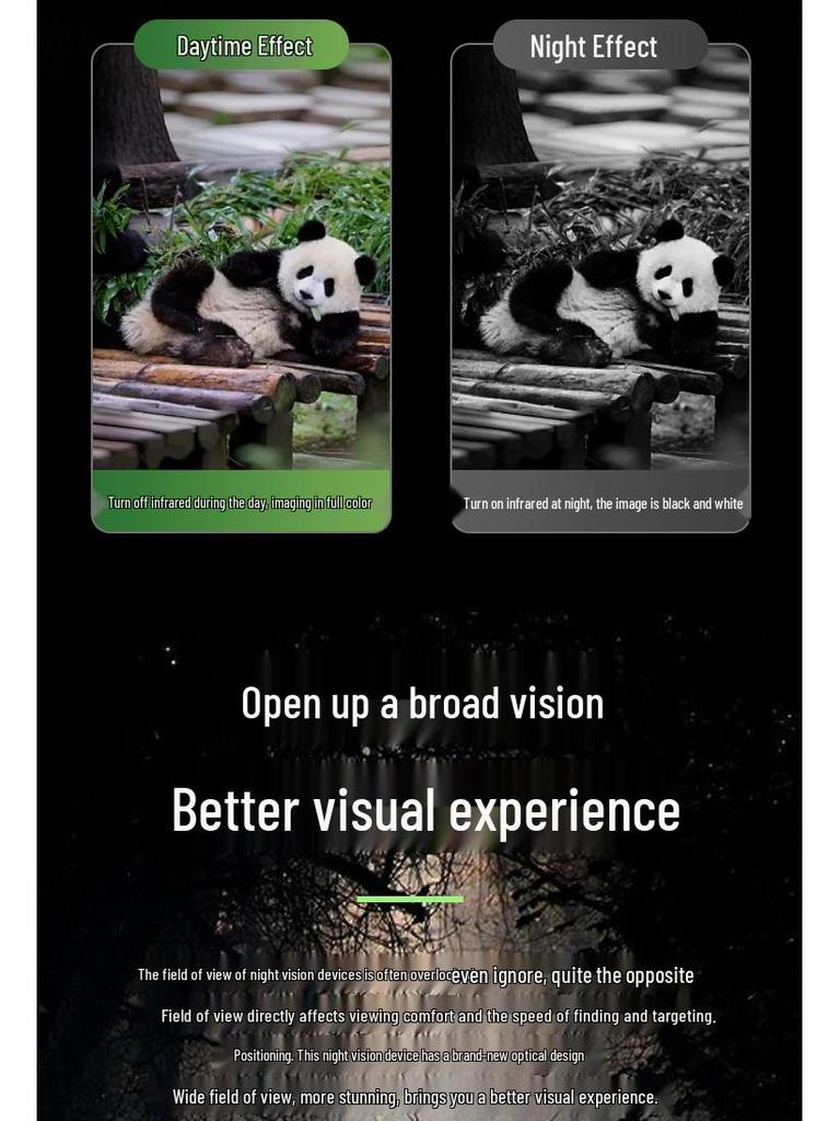 Тепловизионные бинокли ночного видения с двойным режимом и экраном для дневного и ночного использования