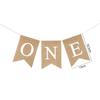 Мешковина Гирлянда ONE Баннер на стул для первого дня рождения ребенка Мальчик Девочка Один год Украшение для вечеринки по случаю дня рождения Сувениры Реквизит для фотосессии Принадлежности