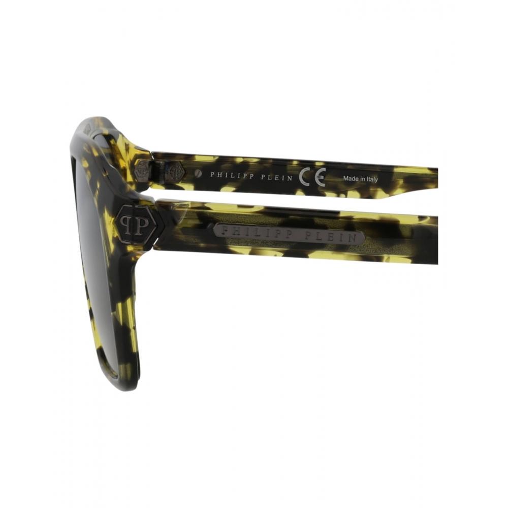 Philipp Plein Aviator Frame Acetate Sunglasses Havana Havana Smoke