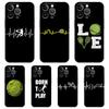 Для iPhone 15 16 14 13 12 mini 11 Pro Max XS X XR SE 7 8 Plus Силиконовый Прозрачный Чехол Спортивный Чехол для Телефона с Мячом для Тенниса