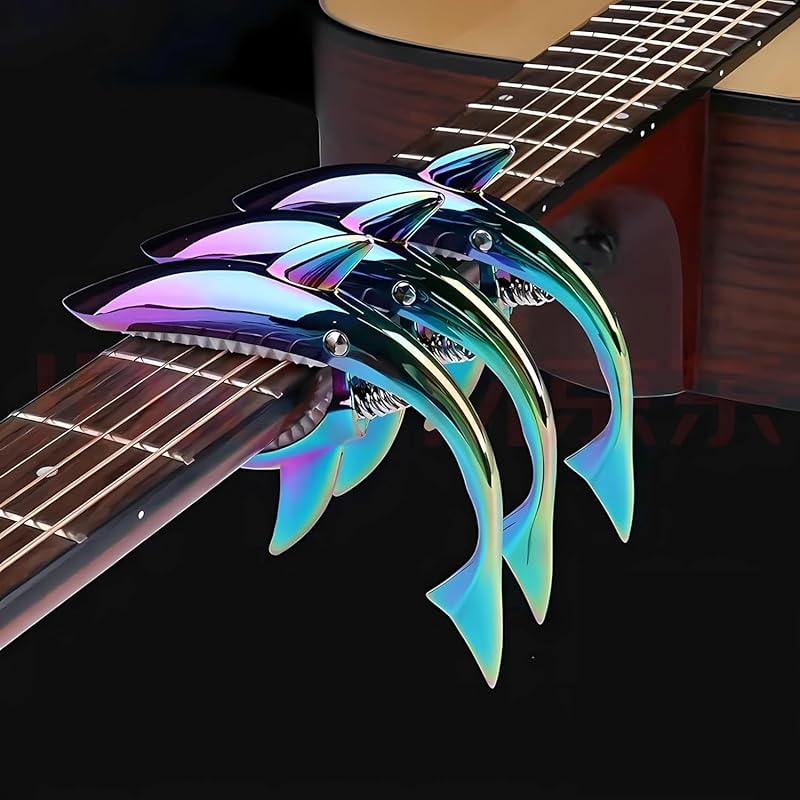 [Amazon exclusive brand] Guitar capo tasto one touch shark shark shape guitar capo acoustic guitar capo electric guitar for folk guitar ukulele High