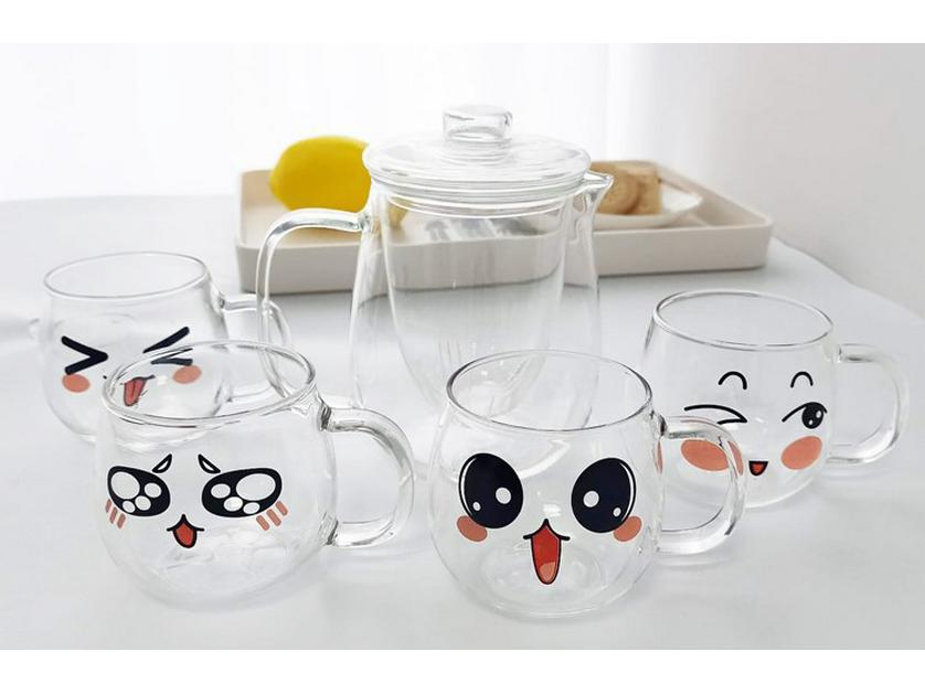 Creative Emoji Glass Cup - Big Belly Ins Gift, Cute Coffee Mug
