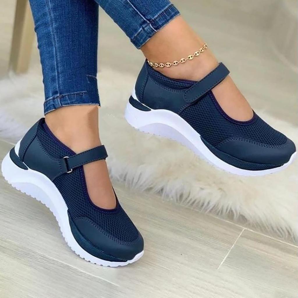 Мягкие кожаные бабушкины туфли с круглой головкой и неглубоким носком, женская обувь