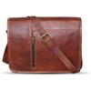 15" Leather Messenger Bag Laptop Case Office Briefcase Professional Graduation Gift for Men Computer Distressed Shoulder Bag