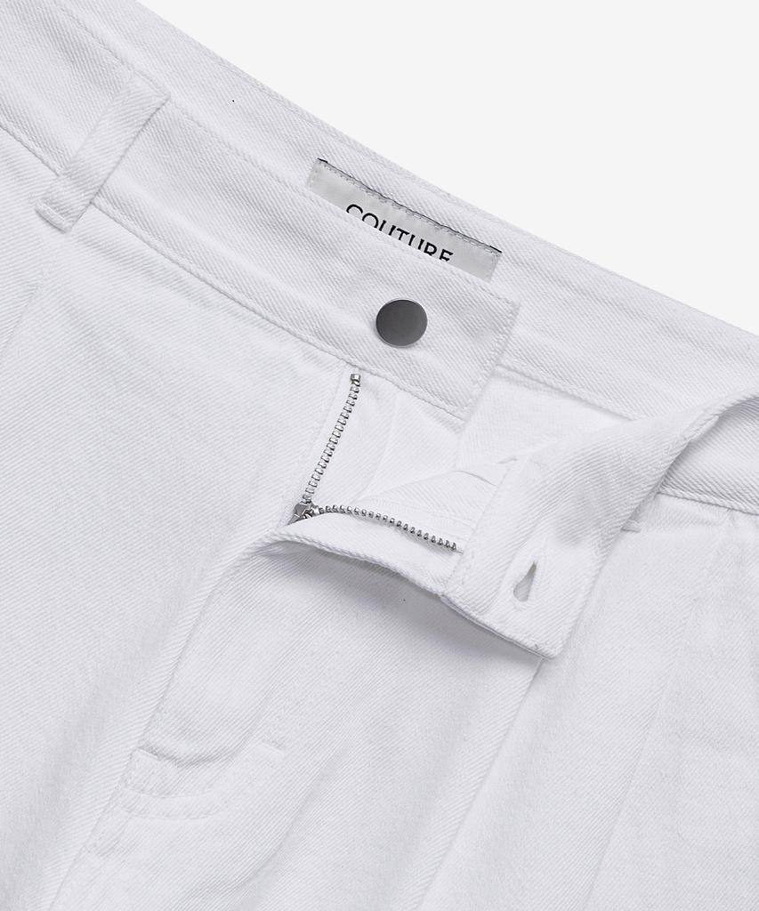 MINDBRIDGE [Couture] Белые джинсовые шорты с двойной складкой, 9 унций